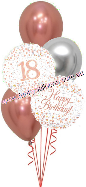 (image for) 18th Fizz Rose Gold Birthday Bouquet - Click Image to Close