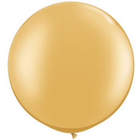 (image for) Round Latex Balloon ~ Gold (Float time 48 hrs) - Click Image to Close