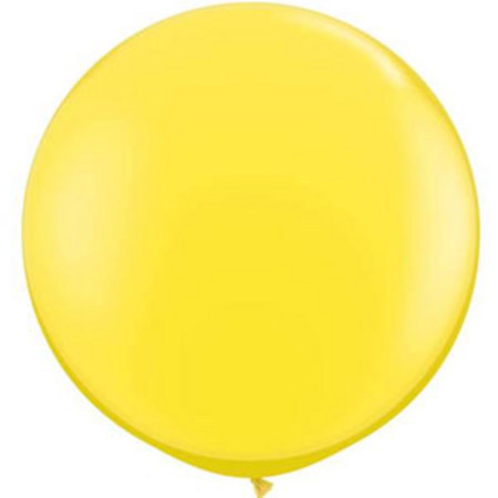 (image for) Round Latex Balloon ~ Yellow (Float time 48 hrs)