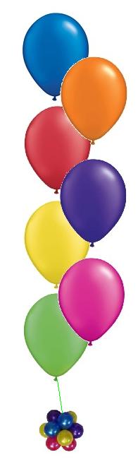 (image for) 7 Balloon Table Bunch w/ Topiary Weight (Float Time 3+ Days) - Click Image to Close