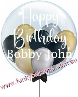Personalised Bubble Gumball Balloon - Clear