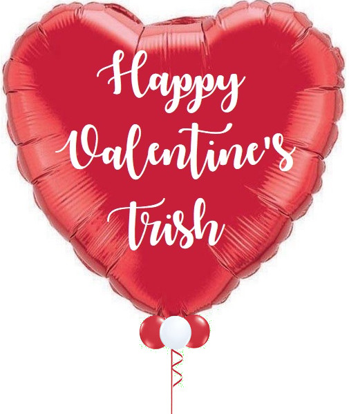 Giant Personalised Heart Foil Balloon